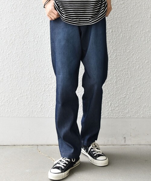 SHIPS any（シップス エニィ）の「SHIPS any: ライト メッシュ デニム テーパード パンツ (セットアップ対応)◆（デニムパンツ・メンズ・ブルー/チャコールグレー/ネイビー・X-LARGE/LARGE/MEDIUM/SMALL）」の4枚目の写真