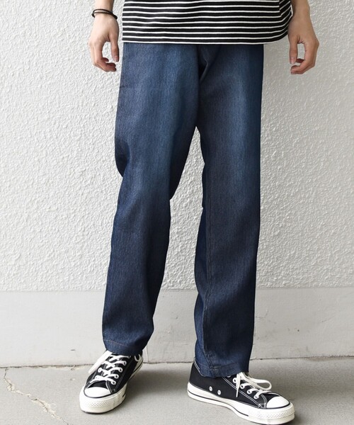 SHIPS any（シップス エニィ）の「SHIPS any: ライト メッシュ デニム テーパード パンツ (セットアップ対応)◆（デニムパンツ・メンズ・ブルー/チャコールグレー/ネイビー・X-LARGE/LARGE/MEDIUM/SMALL）」の6枚目の写真