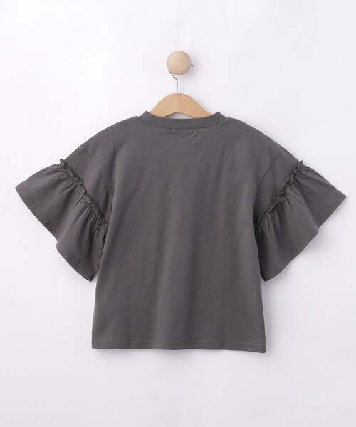 SHOO・LA・RUE(シューラルー)の「【100-150cm】フリルロゴTシャツ(Tシャツ/カットソー・キッズ・ダークグレー/パープル・10/11/12/13/14/15 )」の5枚目の写真