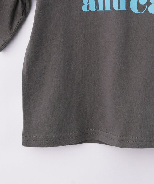 SHOO・LA・RUE(シューラルー)の「【100-150cm】フリルロゴTシャツ(Tシャツ/カットソー・キッズ・ダークグレー/パープル・10/11/12/13/14/15 )」の8枚目の写真