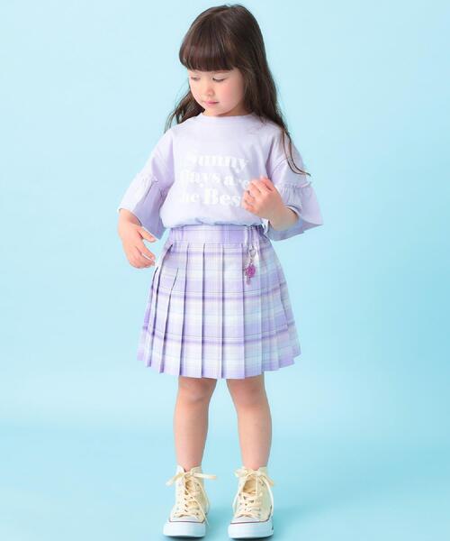 SHOO・LA・RUE(シューラルー)の「【100-150cm】フリルロゴTシャツ(Tシャツ/カットソー・キッズ・ダークグレー/パープル・10/11/12/13/14/15 )」の15枚目の写真