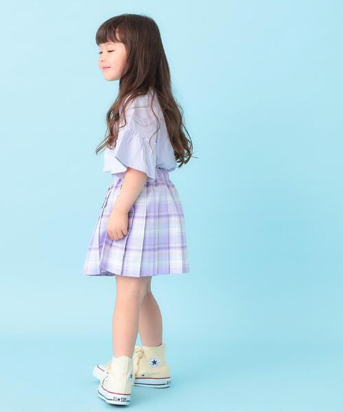 SHOO・LA・RUE(シューラルー)の「【100-150cm】フリルロゴTシャツ(Tシャツ/カットソー・キッズ・ダークグレー/パープル・10/11/12/13/14/15 )」の17枚目の写真