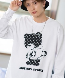 【SIDEWAYSTANCE】モノグラムベア長袖Tシャツ 70429