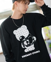 【SIDEWAYSTANCE】モノグラムベア長袖Tシャツ 70429