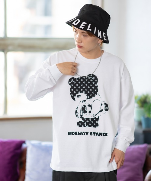 En serio TOKYO(エンソリオトーキョー)の「【SIDEWAYSTANCE】モノグラムベア長袖Tシャツ 70429(Tシャツ/カットソー・メンズ・ブラック/オートミール/ホワイト・MEDIUM/LARGE/SMALL/X-LARGE)」の16枚目の写真