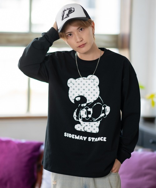 En serio TOKYO(エンソリオトーキョー)の「【SIDEWAYSTANCE】モノグラムベア長袖Tシャツ 70429(Tシャツ/カットソー・メンズ・ブラック/オートミール/ホワイト・MEDIUM/LARGE/SMALL/X-LARGE)」の13枚目の写真