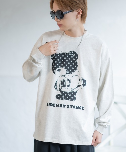 En serio TOKYO(エンソリオトーキョー)の「【SIDEWAYSTANCE】モノグラムベア長袖Tシャツ 70429(Tシャツ/カットソー・メンズ・ブラック/オートミール/ホワイト・MEDIUM/LARGE/SMALL/X-LARGE)」の10枚目の写真