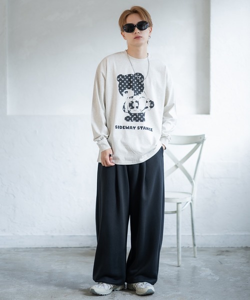 En serio TOKYO(エンソリオトーキョー)の「【SIDEWAYSTANCE】モノグラムベア長袖Tシャツ 70429(Tシャツ/カットソー・メンズ・ブラック/オートミール/ホワイト・MEDIUM/LARGE/SMALL/X-LARGE)」の8枚目の写真