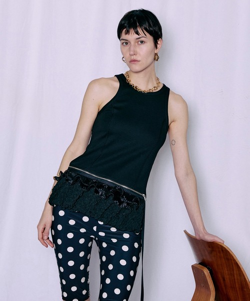 PRE-ORDER】2WAY Balloon Peplum Tank Top/2WAYバルーンペプラムタンク