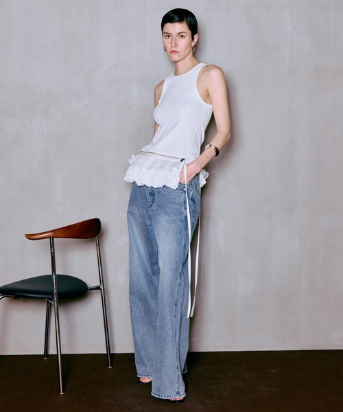 PRE-ORDER】2WAY Balloon Peplum Tank Top/2WAYバルーンペプラムタンク