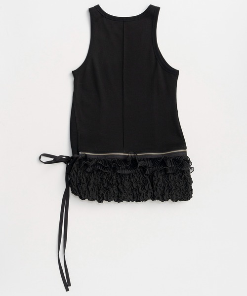 MAISON SPECIAL(メゾンスペシャル)の「2WAY Balloon Peplum Tank Top/2WAYバルーンペプラムタンクトップ(タンクトップ・レディース・ホワイト/ブラック・FREE)」の19枚目の写真