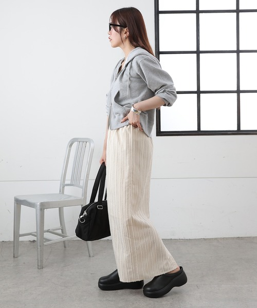 COLONY 2139(コロニートゥーワンスリーナイン)の「フリンジストライプジャガードナロースカート(スカート・レディース・ブラック/アイボリー・MEDIUM/SMALL)」の8枚目の写真