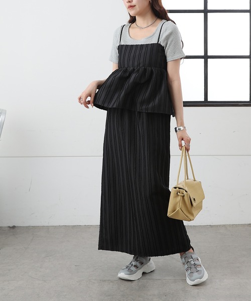 COLONY 2139(コロニートゥーワンスリーナイン)の「フリンジストライプジャガードナロースカート(スカート・レディース・ブラック/アイボリー・MEDIUM/SMALL)」の17枚目の写真