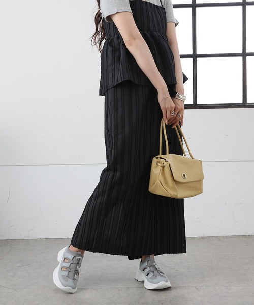 COLONY 2139(コロニートゥーワンスリーナイン)の「フリンジストライプジャガードナロースカート(スカート・レディース・ブラック/アイボリー・MEDIUM/SMALL)」の14枚目の写真