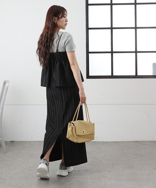 COLONY 2139(コロニートゥーワンスリーナイン)の「フリンジストライプジャガードナロースカート(スカート・レディース・ブラック/アイボリー・MEDIUM/SMALL)」の18枚目の写真