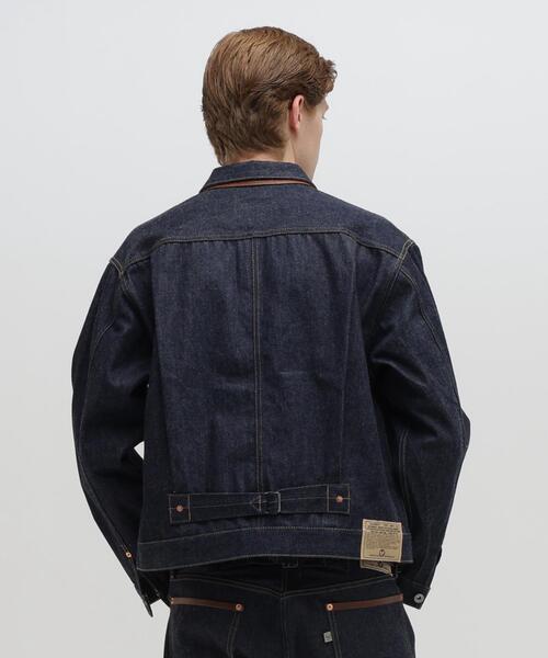 AVIREX(アヴィレックス)の「AVIREX HERITAGE DENIM Type-1 JACKET "LEATHER" / アヴィレックス ヘリテージデニム タイプワンジャケット レザー(デニムジャケット・メンズ・ブラウン・36/44/42/40/38)」の2枚目の写真