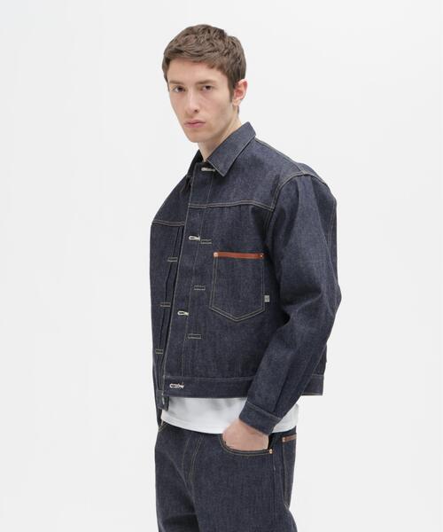 AVIREX(アヴィレックス)の「AVIREX HERITAGE DENIM Type-1 JACKET "LEATHER" / アヴィレックス ヘリテージデニム タイプワンジャケット レザー(デニムジャケット・メンズ・ブラウン・36/44/42/40/38)」の6枚目の写真