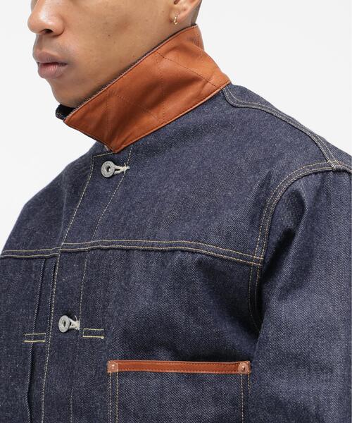 AVIREX(アヴィレックス)の「AVIREX HERITAGE DENIM Type-1 JACKET "LEATHER" / アヴィレックス ヘリテージデニム タイプワンジャケット レザー(デニムジャケット・メンズ・ブラウン・36/44/42/40/38)」の10枚目の写真