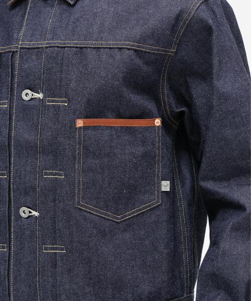 AVIREX(アヴィレックス)の「AVIREX HERITAGE DENIM Type-1 JACKET "LEATHER" / アヴィレックス ヘリテージデニム タイプワンジャケット レザー(デニムジャケット・メンズ・ブラウン・36/44/42/40/38)」の11枚目の写真