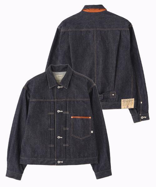 AVIREX(アヴィレックス)の「AVIREX HERITAGE DENIM Type-1 JACKET "LEATHER" / アヴィレックス ヘリテージデニム タイプワンジャケット レザー(デニムジャケット・メンズ・ブラウン・36/44/42/40/38)」の14枚目の写真