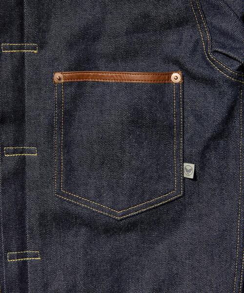 AVIREX(アヴィレックス)の「AVIREX HERITAGE DENIM Type-1 JACKET "LEATHER" / アヴィレックス ヘリテージデニム タイプワンジャケット レザー(デニムジャケット・メンズ・ブラウン・36/44/42/40/38)」の19枚目の写真