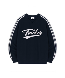 TRACKER SPORTY TRACK V-NECK OVER FIT SWEATSHIRT (4color)