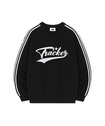 TRACKER SPORTY TRACK V-NECK OVER FIT SWEATSHIRT (4color)