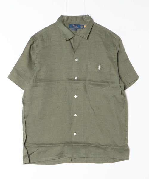 POLO RALPH LAUREN(ポロ ラルフ ローレン)の「クラシック フィット リネン キャンプ シャツ(シャツ/ブラウス・メンズ・グリーン・L/M/S/XS/XL/XXL)」の7枚目の写真
