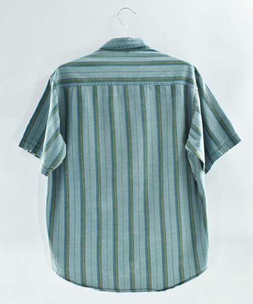 Calvin Klein(カルバン・クライン)の「【USED】90’s Calvin Klein ストライプ ハーフスリーブ シャツ(シャツ/ブラウス・メンズ・グリーン・X-LARGE)」の7枚目の写真