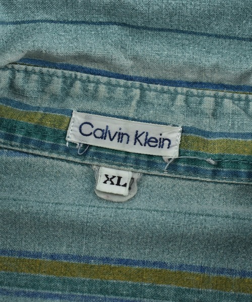 Calvin Klein(カルバン・クライン)の「【USED】90’s Calvin Klein ストライプ ハーフスリーブ シャツ(シャツ/ブラウス・メンズ・グリーン・X-LARGE)」の4枚目の写真