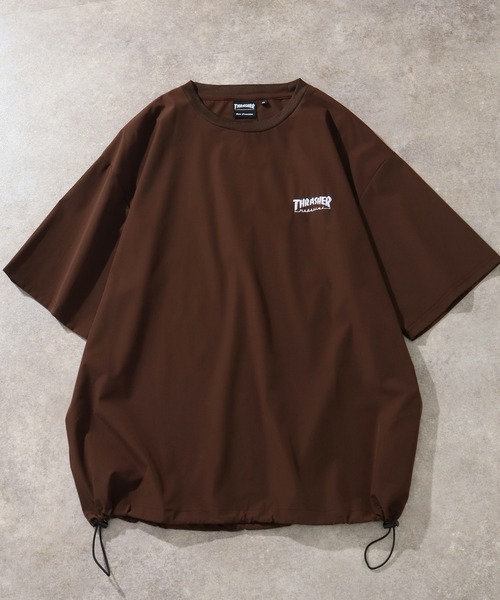 THRASHER(スラッシャー)の「【THRASHER/スラッシャー】接触冷感 ドローコード付き 半袖Tシャツ(Tシャツ/カットソー・メンズ・ブラック/グレイッシュベージュ/ブラウン・XL/L/M)」の2枚目の写真