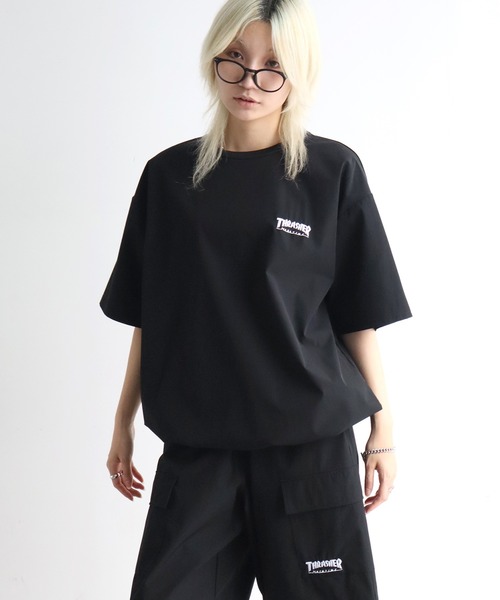 THRASHER(スラッシャー)の「【THRASHER/スラッシャー】接触冷感 ドローコード付き 半袖Tシャツ(Tシャツ/カットソー・メンズ・ブラック/グレイッシュベージュ/ブラウン・XL/L/M)」の4枚目の写真