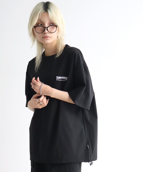 THRASHER(スラッシャー)の「【THRASHER/スラッシャー】接触冷感 ドローコード付き 半袖Tシャツ(Tシャツ/カットソー・メンズ・ブラック/グレイッシュベージュ/ブラウン・XL/L/M)」の7枚目の写真