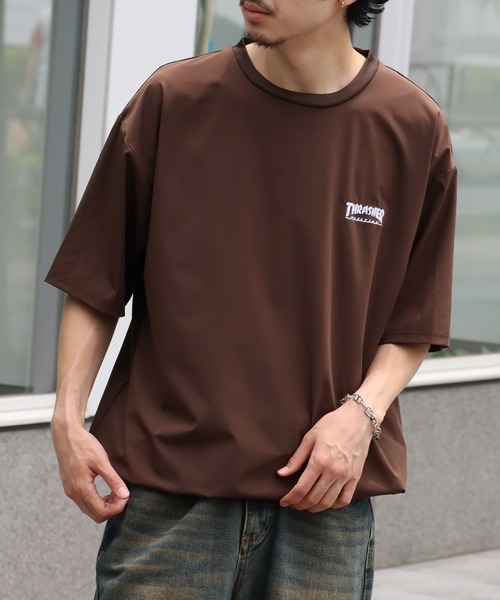 THRASHER(スラッシャー)の「【THRASHER/スラッシャー】接触冷感 ドローコード付き 半袖Tシャツ(Tシャツ/カットソー・メンズ・ブラック/グレイッシュベージュ/ブラウン・XL/L/M)」の12枚目の写真