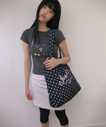 SUNLIT（サンリット）の「グラフィックドットエコバッグ（ネイビー）（エコバッグ/サブバッグ）」