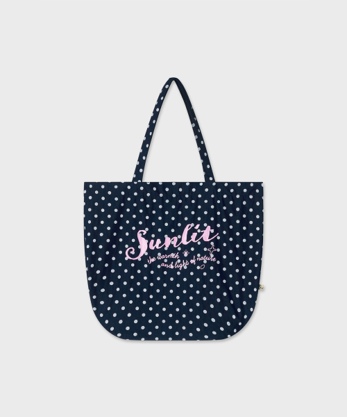 SUNLIT(サンリット)の「グラフィックドットエコバッグ(ネイビー)(エコバッグ/サブバッグ・レディース・その他・FREE)」の2枚目の写真