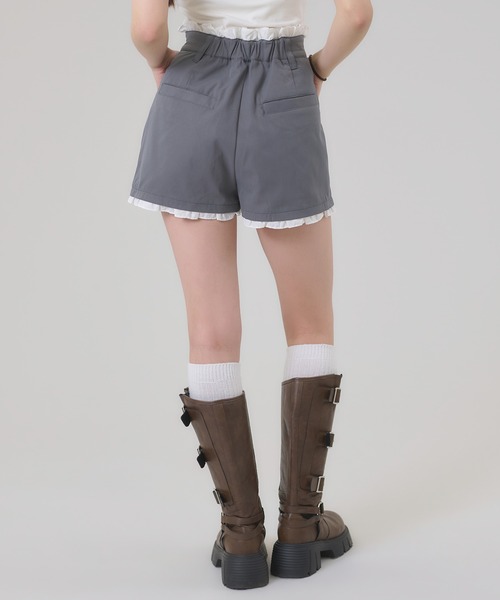 apres jour mignon(アプレジュールミニョン)の「フリルレイヤードショートパンツ(その他パンツ・レディース・ブラック/グレー・MEDIUM/LARGE)」の20枚目の写真