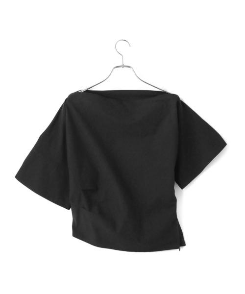 EMOELLE(エモエレ)の「【EMOELLE】アシメスタイルトップス(Tシャツ/カットソー・レディース・ホワイト/ブラック・FREE)」の15枚目の写真