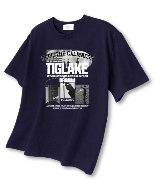 TI.GLAKE(ティーグレイク)の「ホリゾンオーバーサイズ半袖Tシャツネイビー(Tシャツ/カットソー・メンズ・その他・LARGE/X-LARGE/XX-LARGE)」の1枚目の写真