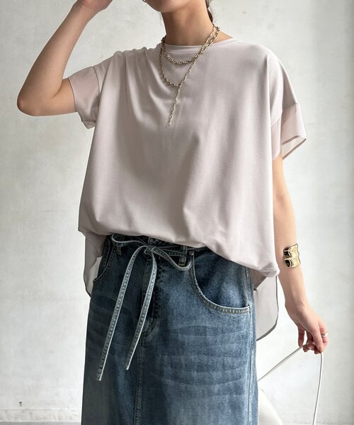 DouDou(ドゥドゥ)の「【WEB限定】シフォン切替トップス(シャツ/ブラウス・レディース・ベージュ/オフホワイト/ブラック・FREE)」の3枚目の写真