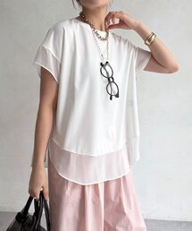 【WEB限定】シフォン切替トップス