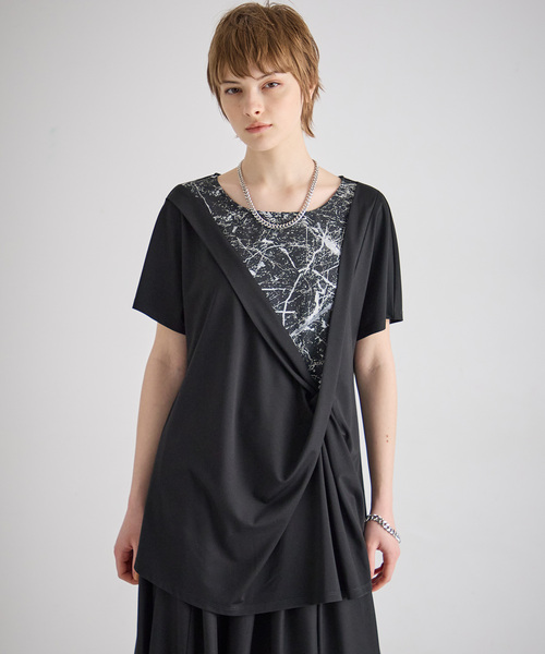 ATSURO TAYAMA(アツロウタヤマ)の「異素材レイヤードプルオーバートップス(Tシャツ/カットソー・レディース・ブラック・M/L)」の20枚目の写真