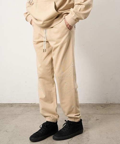 STUD MUFFIN(スタッドマフィン)の「mp15048- ヘビーオンス裏毛パイル ビックスタースタッズスエットパンツ(624-06294)(スウェットパンツ・メンズ・アッシュ/ブラック/ベージュ・4/3/2)」の3枚目の写真