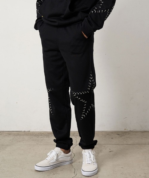 STUD MUFFIN(スタッドマフィン)の「mp15048- ヘビーオンス裏毛パイル ビックスタースタッズスエットパンツ(624-06294)(スウェットパンツ・メンズ・アッシュ/ブラック/ベージュ・4/3/2)」の4枚目の写真
