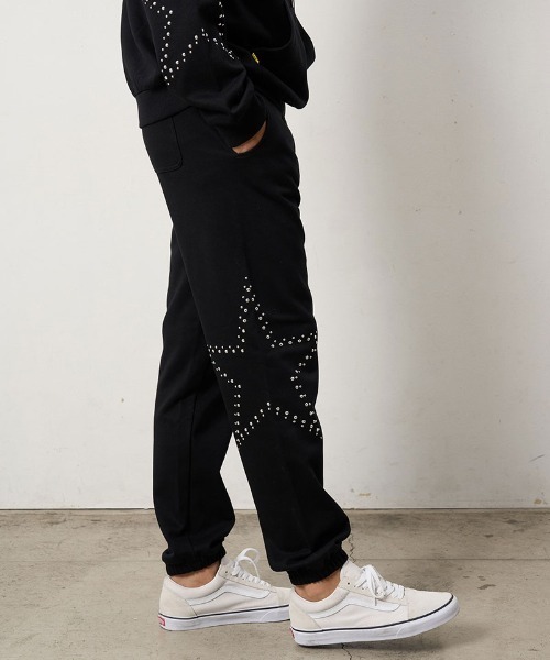 STUD MUFFIN(スタッドマフィン)の「mp15048- ヘビーオンス裏毛パイル ビックスタースタッズスエットパンツ(624-06294)(スウェットパンツ・メンズ・アッシュ/ブラック/ベージュ・4/3/2)」の5枚目の写真