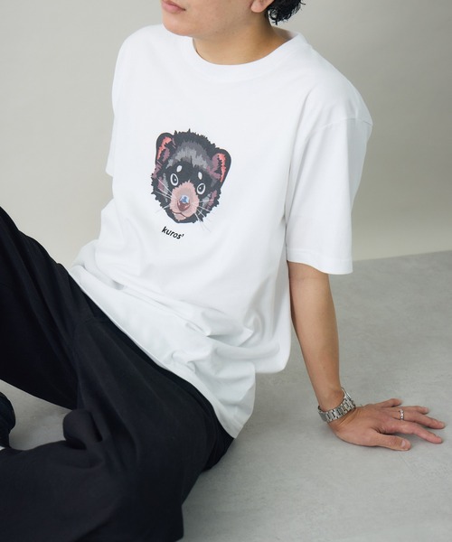 kuros'(クロス)の「【kuros'オリジナル】タスマルface Tee 男女兼用(Tシャツ/カットソー・メンズ・ホワイト・MEDIUM/LARGE/X-LARGE)」の4枚目の写真
