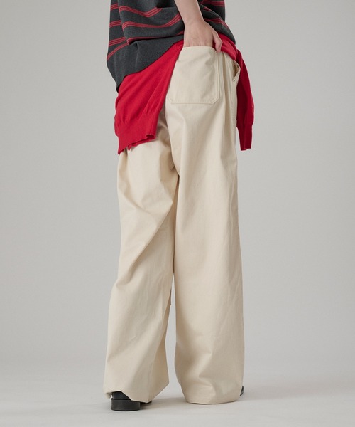 ONCILY(オンシェリー)の「STUDS DOUBLE KNEE TWILL PANTS / スタッズダブルニーツイルパンツ(その他パンツ・メンズ・ブラック/オフホワイト・SMALL/MEDIUM/LARGE)」の14枚目の写真