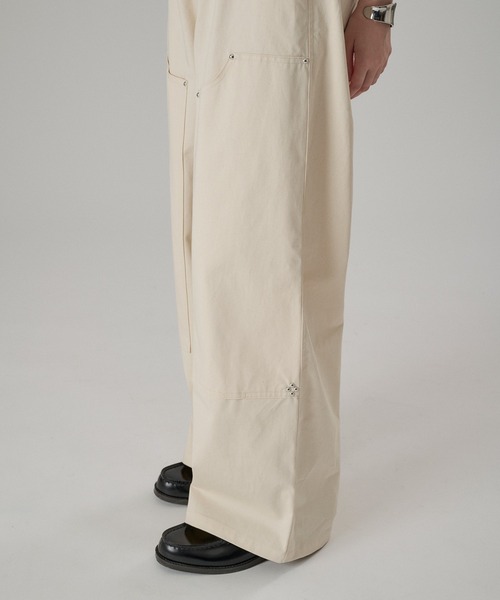 ONCILY(オンシェリー)の「STUDS DOUBLE KNEE TWILL PANTS / スタッズダブルニーツイルパンツ(その他パンツ・メンズ・ブラック/オフホワイト・SMALL/MEDIUM/LARGE)」の17枚目の写真