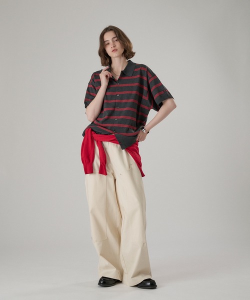 ONCILY(オンシェリー)の「STUDS DOUBLE KNEE TWILL PANTS / スタッズダブルニーツイルパンツ(その他パンツ・メンズ・ブラック/オフホワイト・SMALL/MEDIUM/LARGE)」の19枚目の写真