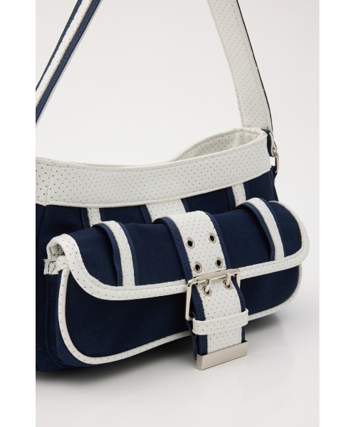 SLY(スライ)の「FRONT BUCKLE HOBO BAG フロントバックルホーボーバッグ(ハンドバッグ・レディース・ブラウン/ネイビー/ブラック・FREE)」の14枚目の写真
